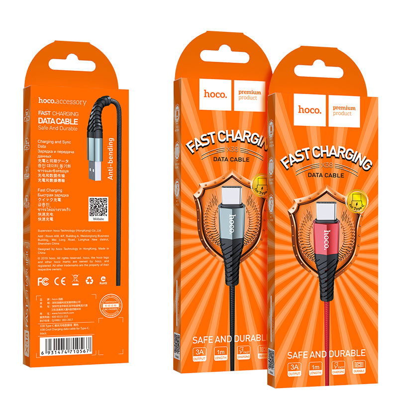 X38 Cool Charging Data Cable for Type-C - hocotech