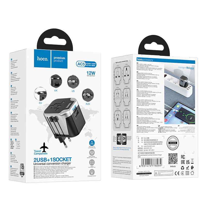 AC5 Level Dual Port Universal Conversion Charger - hocotech