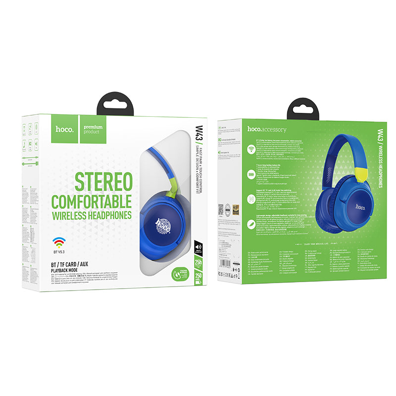 W43 Adventure Stereo Comfortable Wireless Headphones - hocotech