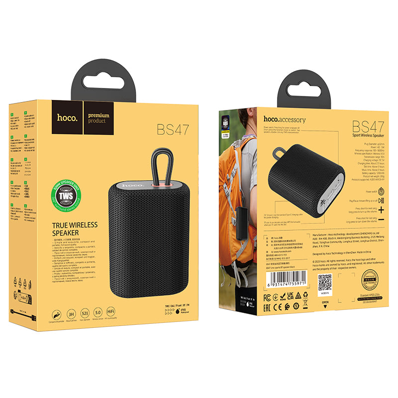 BS47 Uno Sports BT Speaker Black Color - hocotech