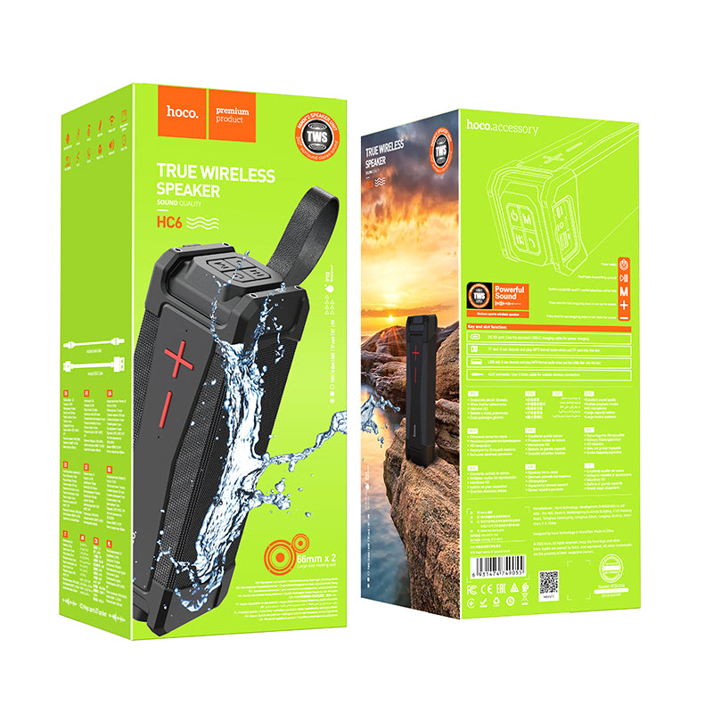 HC6 Magic Sports Bluetooth Speaker (Black, Navy Blue Color) - hocotech