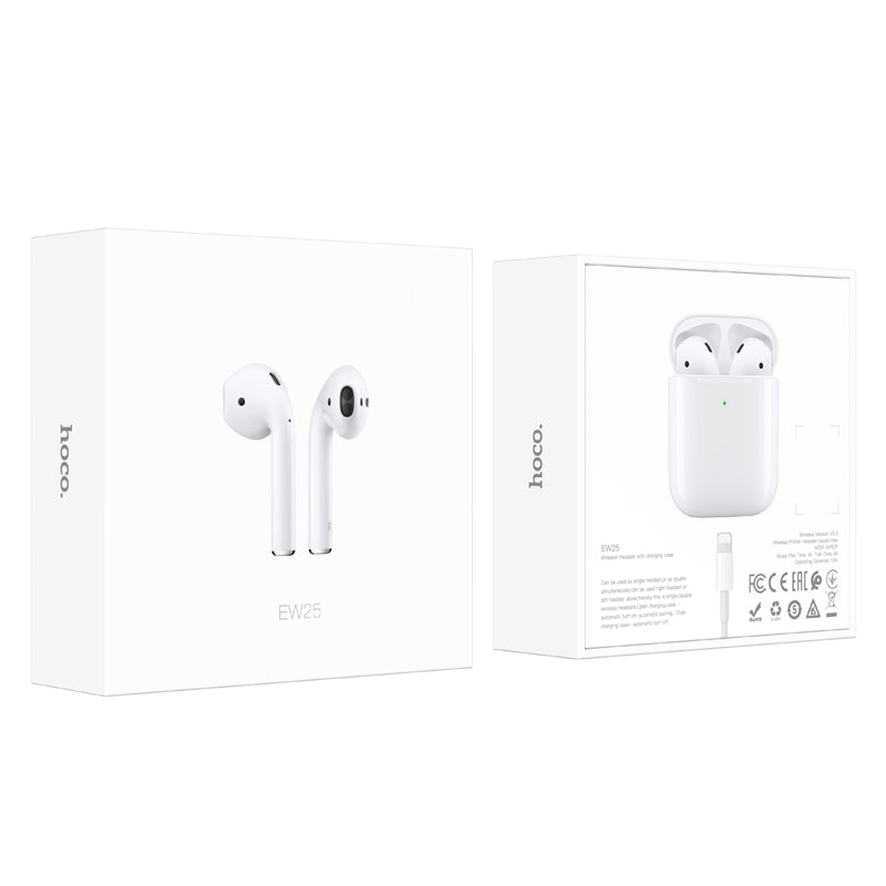 EW25 True Wireless Bluetooth Headset (White Color) - hocotech