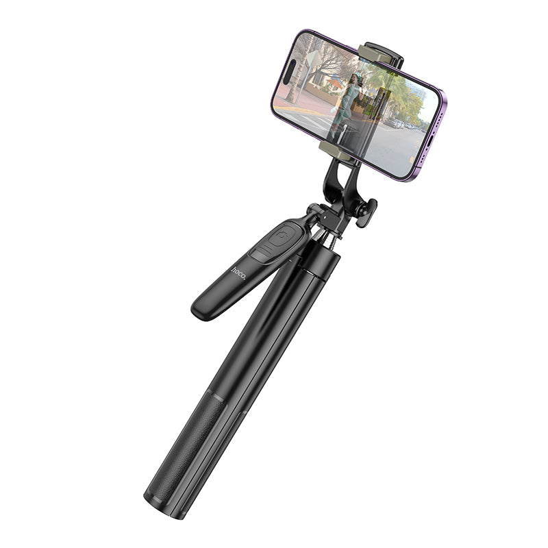 K19 Soul Ultra High Wireless Selfie Stick and Broad Cast Phone Holder Black Color - hocotech