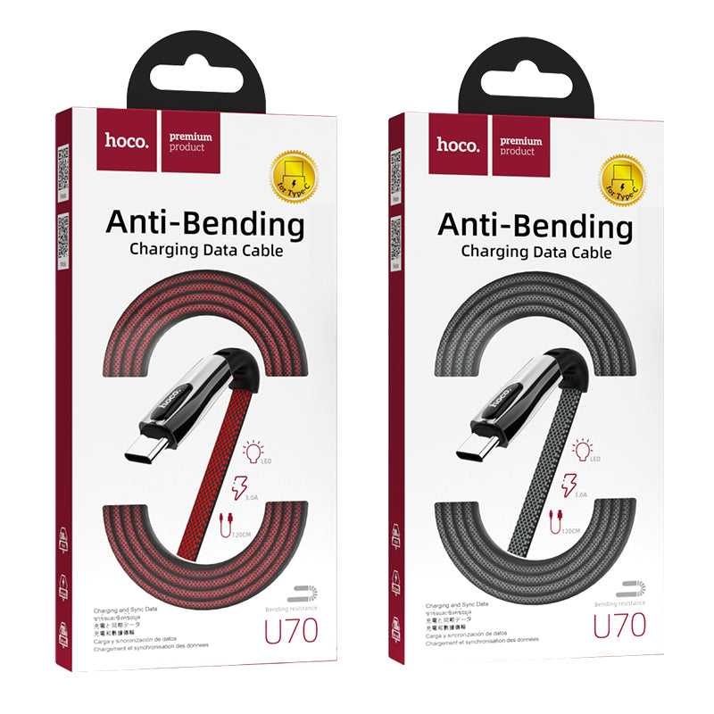 U70 Splendor Anti-Bending Charging Data Cable for Type-C - hocotech