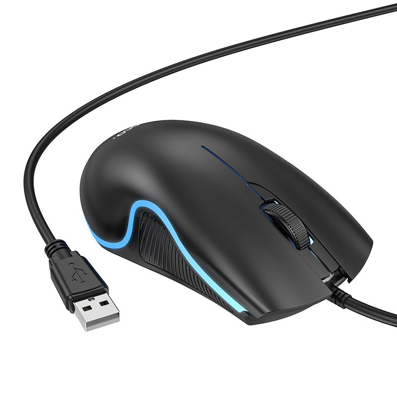 GM19 Enjoy Gaming Luminous LED Wired Mouse (Black Color) - hocotech