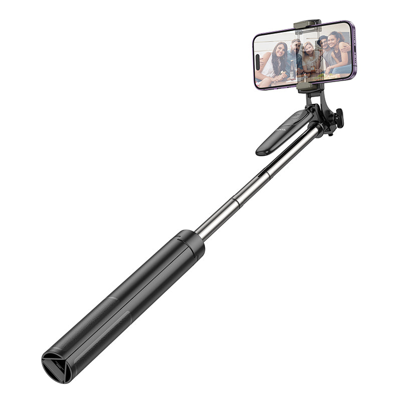 K19 Soul Ultra High Wireless Selfie Stick and Broad Cast Phone Holder Black Color - hocotech