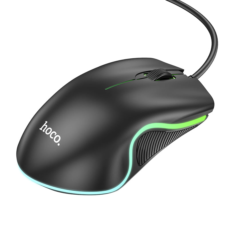 GM19 Enjoy Gaming Luminous LED Wired Mouse (Black Color) - hocotech