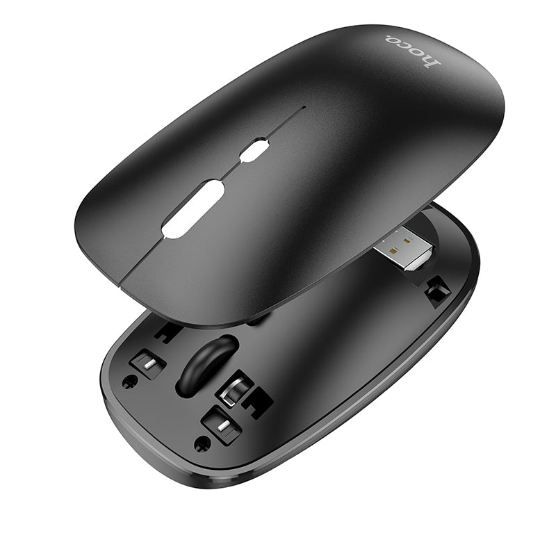 GM15 Art Dual-mode Business Wireless Mouse (Black, White Color) - hocotech