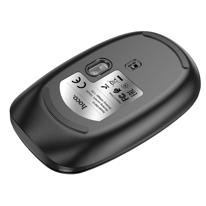 GM15 Art Dual-mode Business Wireless Mouse (Black, White Color) - hocotech