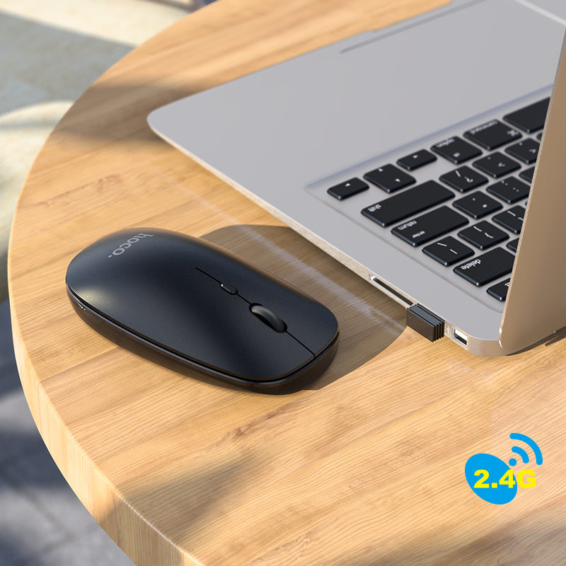GM15 Art Dual-mode Business Wireless Mouse (Black, White Color) - hocotech