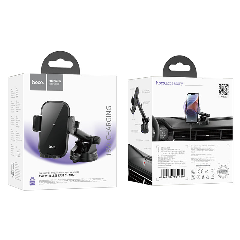 HW5 Journey Wireless Fast Charging Car Holder Dashboard - hocotech