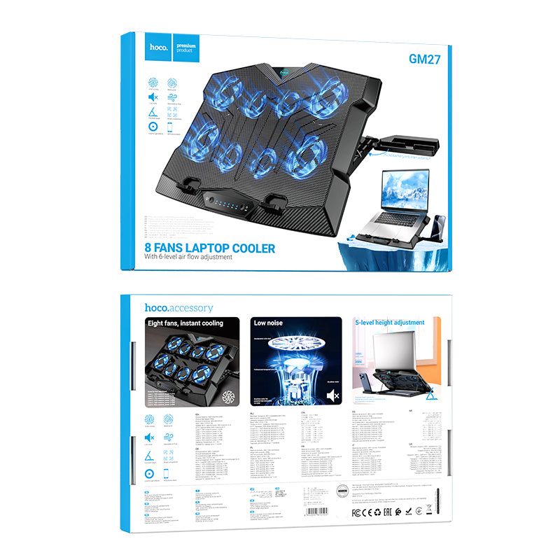 GM27 Monte Notebook Cooling Fan (Black Color) - hocotech