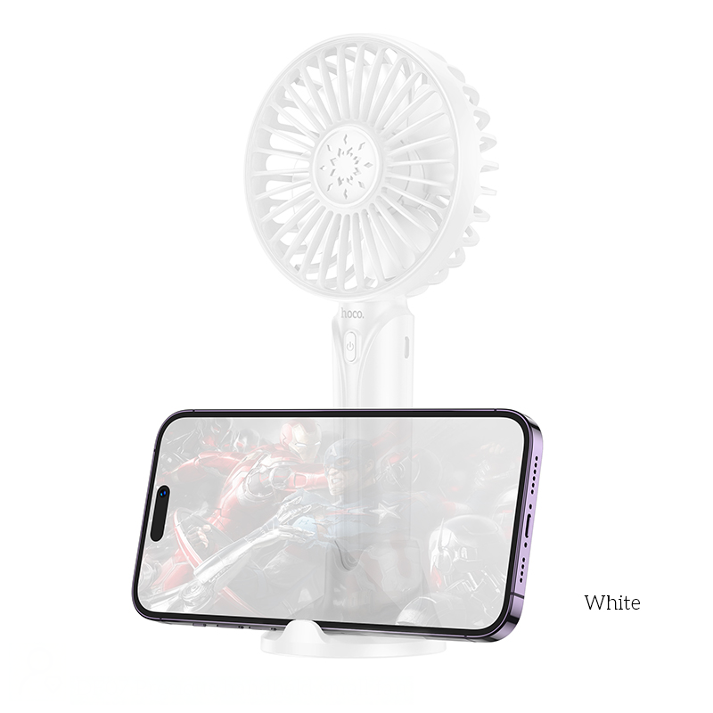 HOCO DF07 Cool Easy Handheld Small Fan White Color - hocotech