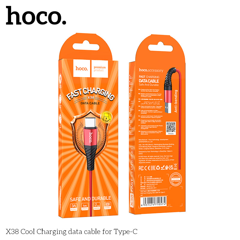 X38 Cool Charging Data Cable for Type-C - hocotech