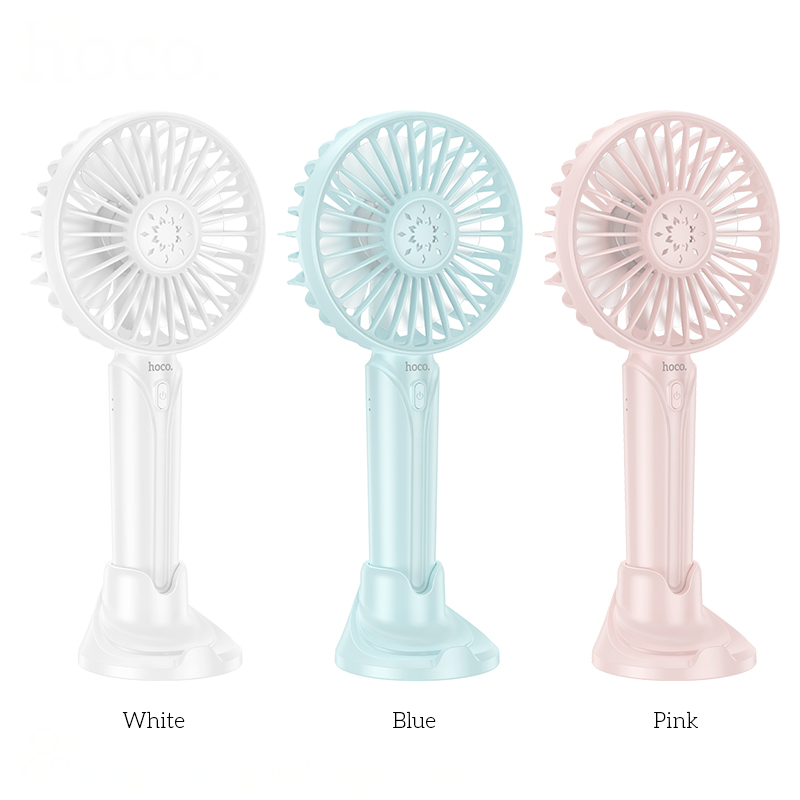 HOCO DF07 Cool Easy Handheld Small Fan White Color - hocotech