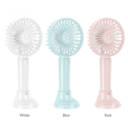 HOCO DF07 Cool Easy Handheld Small Fan White Color - hocotech