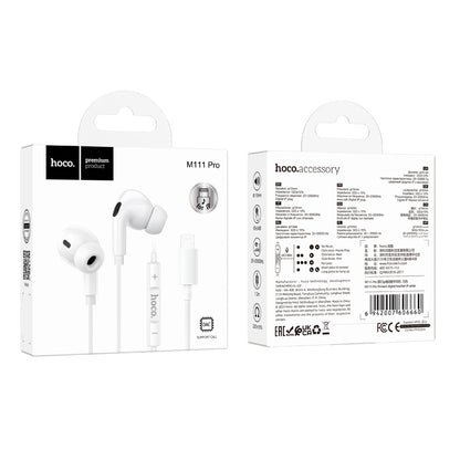 M111 Pro Primero Digital Headset iP with Volume Adjustment White Color - hocotech