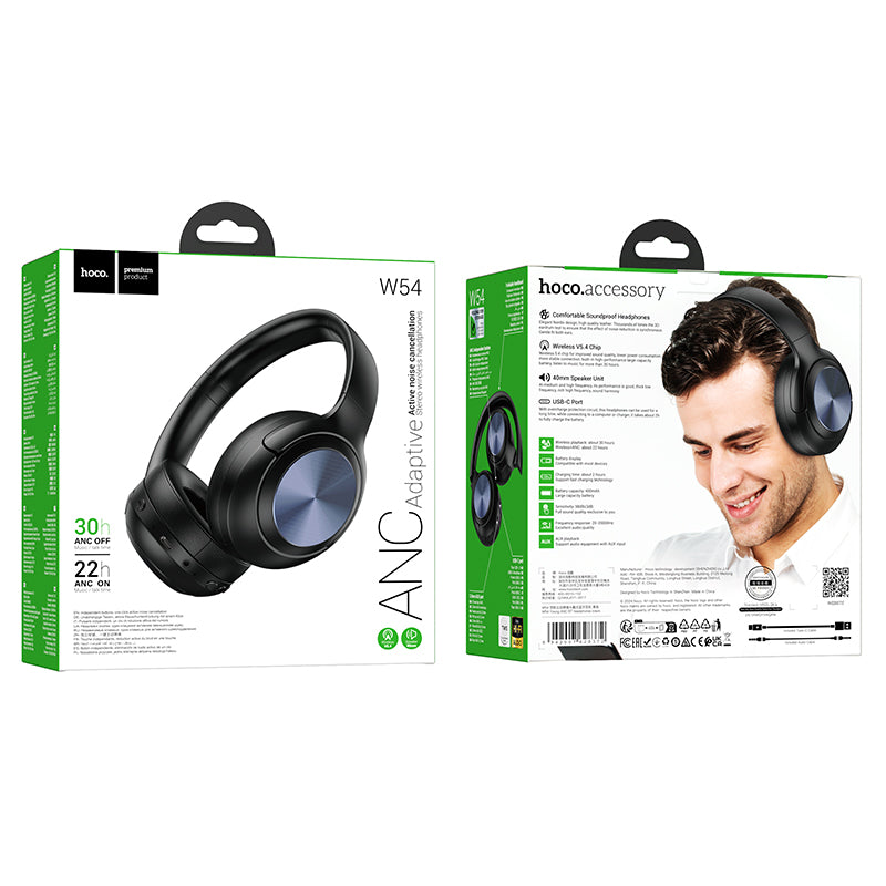 W54 Young ANC Adaptive BT headphones 30 hours Music Time - hocotech