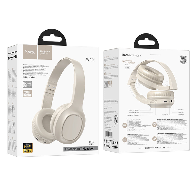 W46 Charm Folding BT Headset 20 hours Music Time - hocotech