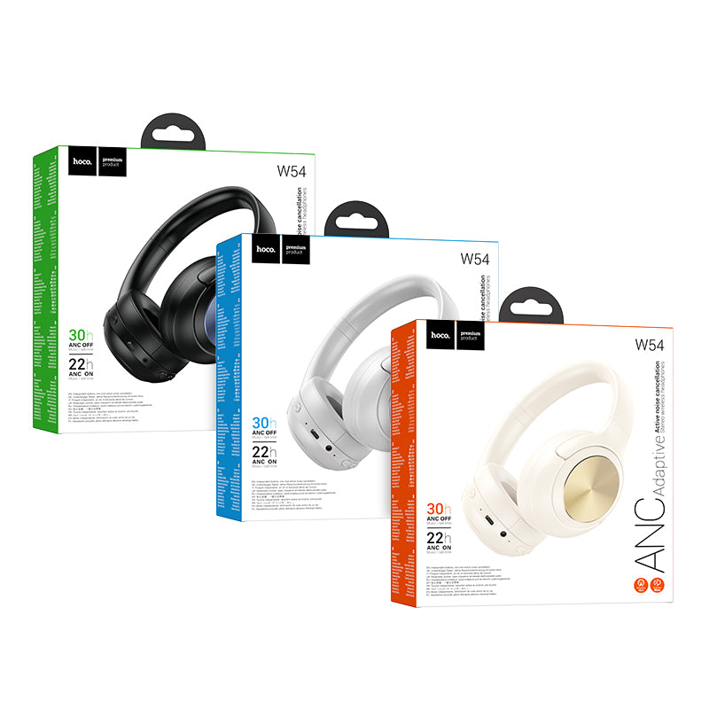 W54 Young ANC Adaptive BT headphones 30 hours Music Time - hocotech
