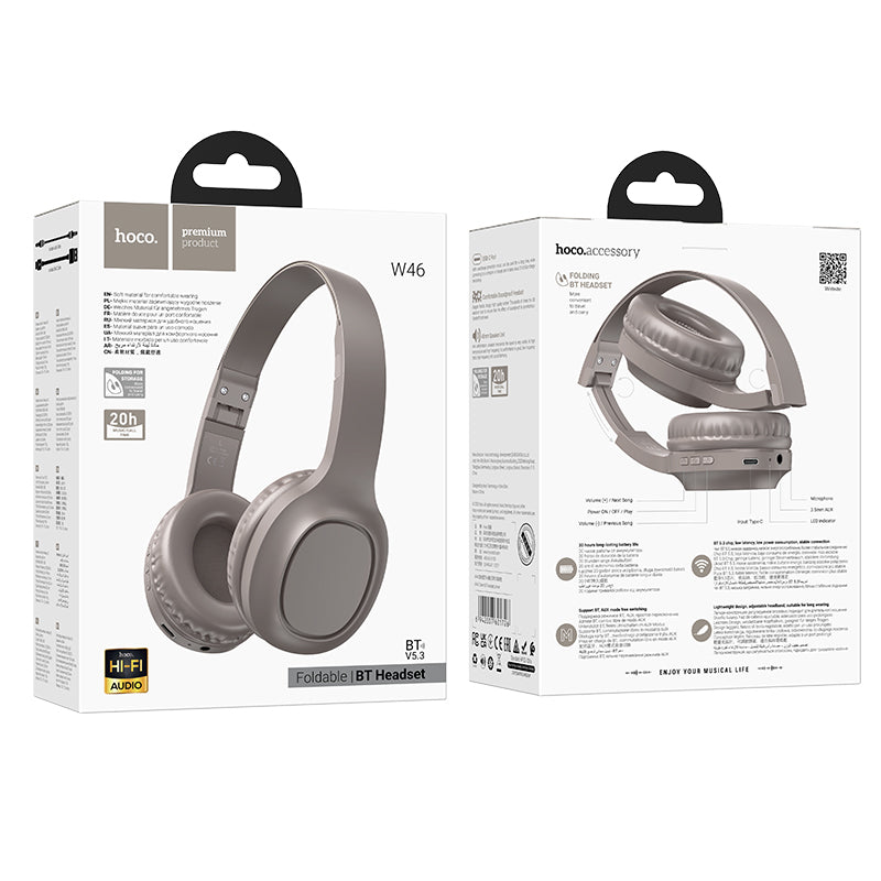 W46 Charm Folding BT Headset 20 hours Music Time - hocotech