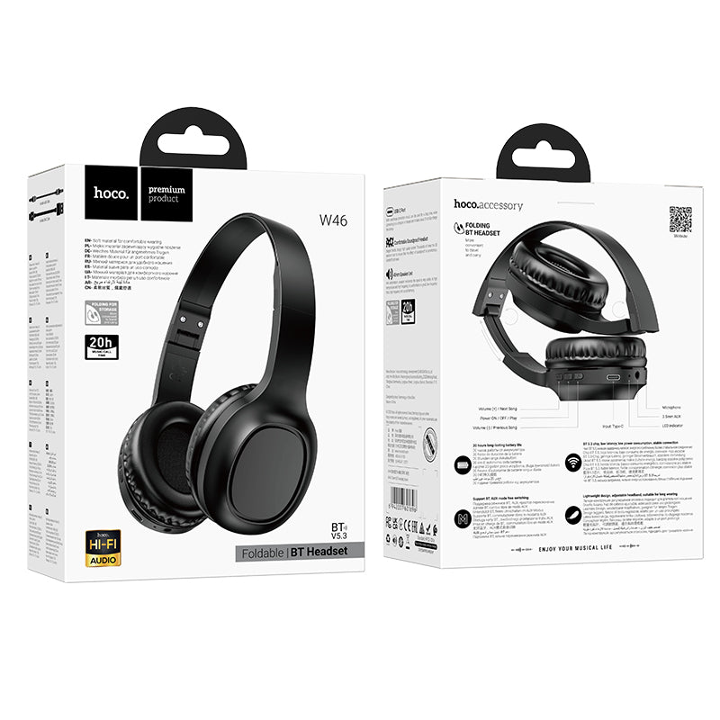 W46 Charm Folding BT Headset 20 hours Music Time - hocotech