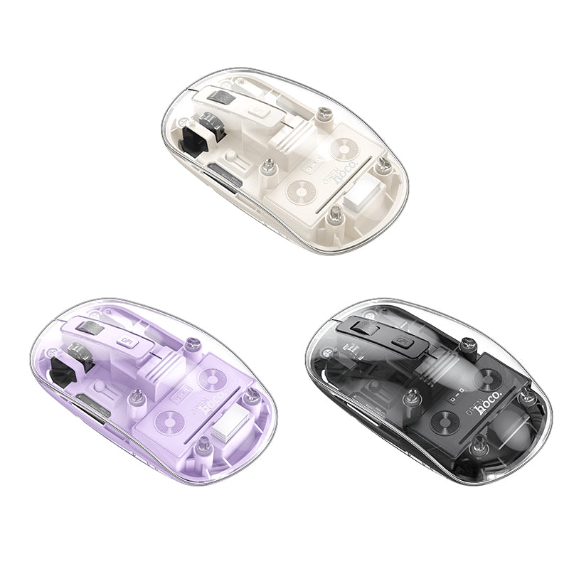 GM29 Mysterious Dual-mode Silent Wireless Mouse (Black, White, Purple Color) - hocotech