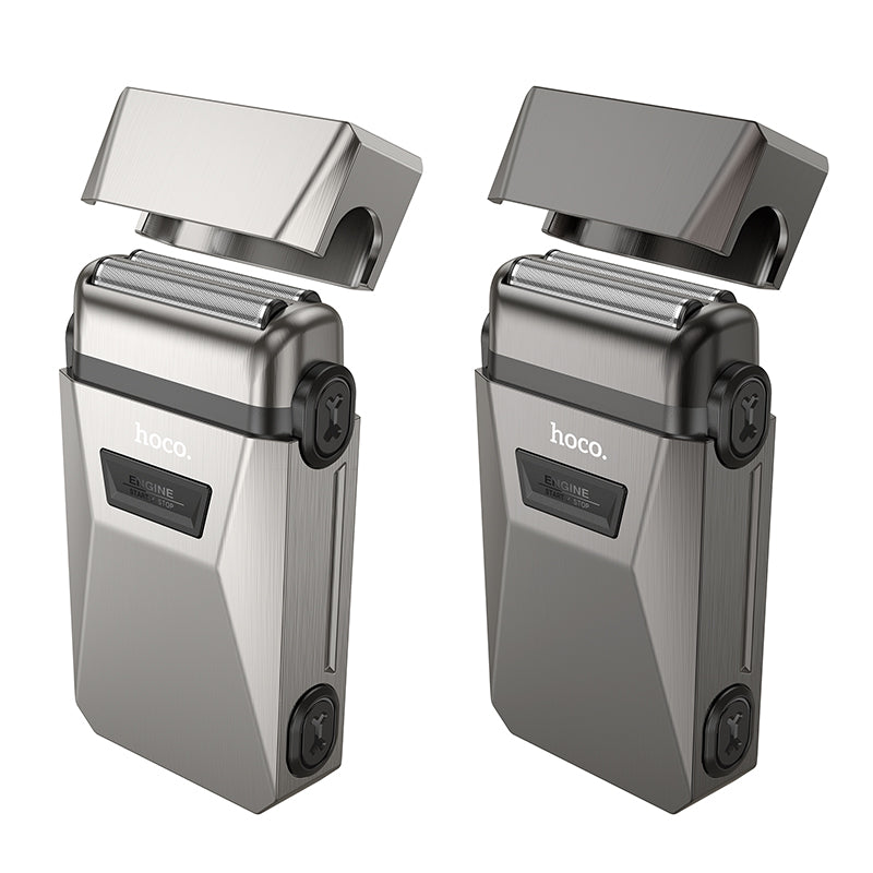 HP31 Zinc Alloy Waterproof Double-Razor Shaver (Silver, Metal Gray Color) - hocotech