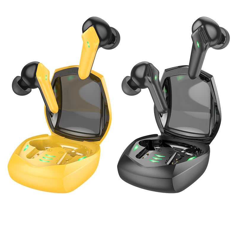 EW28 Magic True Wireless Bluetooth Gaming Headset (Black, Yellow Color) - hocotech
