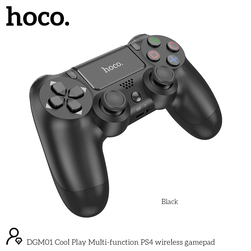 HOCO DGM01 Multifunctional PS4 Wireless Gamepad Black Color - hocotech