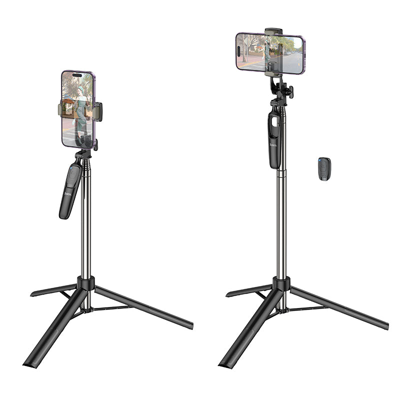 K19 Soul Ultra High Wireless Selfie Stick and Broad Cast Phone Holder Black Color - hocotech
