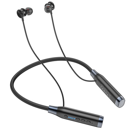 ES62 Pretty Neck-hang Bluetooth Earphones (Black, Silver Color) - hocotech