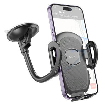 H10 Car Phone Holder Windshield / Dashboard Black Color - hocotech
