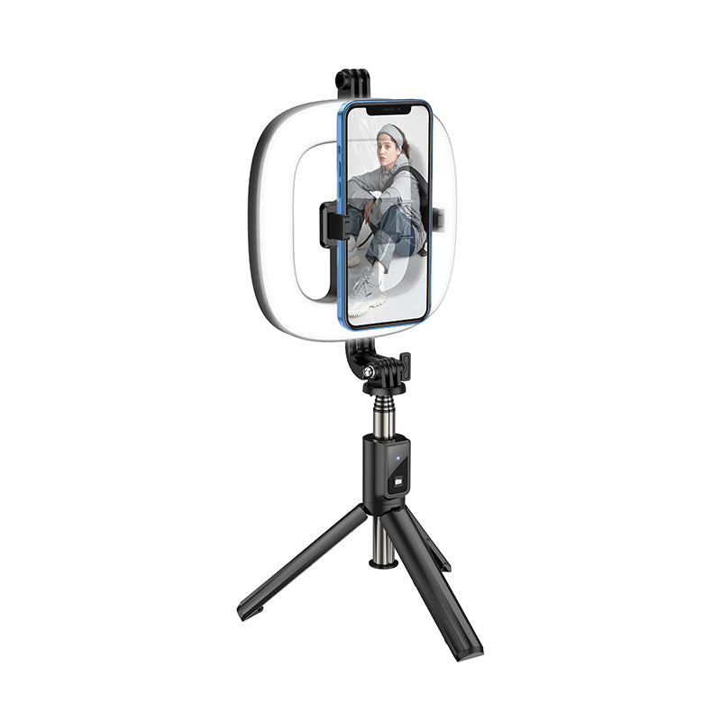 LV03 Plus Fill Light Live Streaming Stand Black Color - hocotech