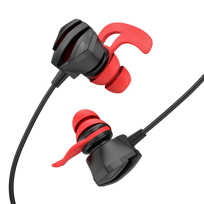 M105 Sharp Wire Control Gaming Earphones with Microphone Black Color - hocotech