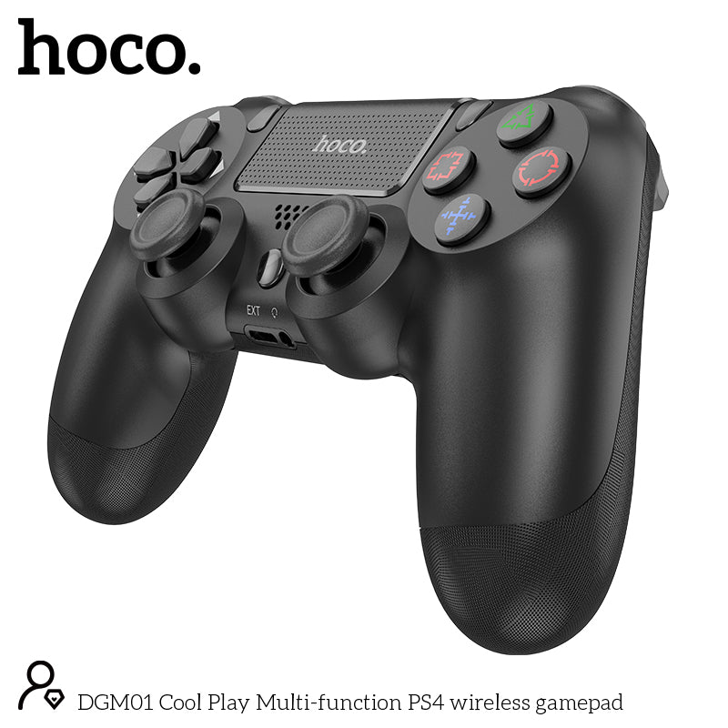 HOCO DGM01 Multifunctional PS4 Wireless Gamepad Black Color - hocotech