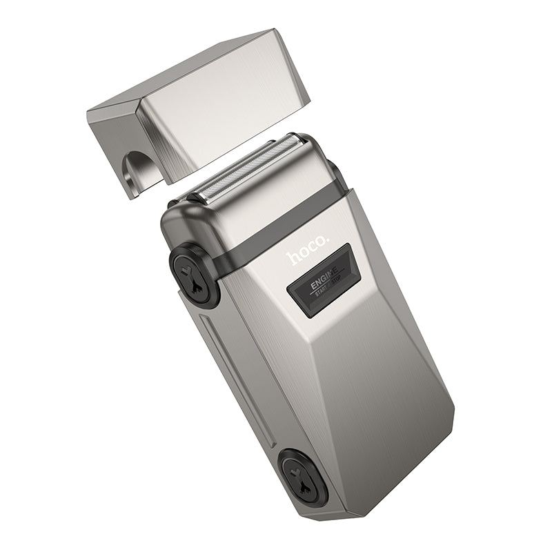 HP31 Zinc Alloy Waterproof Double-Razor Shaver (Silver, Metal Gray Color) - hocotech