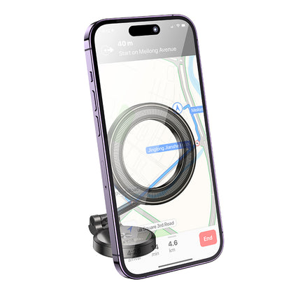 H51 Advantage Metal Ring Magnetic Car Phone Holder Dashboard Metal Gray Color - hocotech