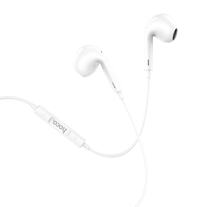 M1 Max Wired Crystal Earphones for iP with Microphone White Color - hocotech