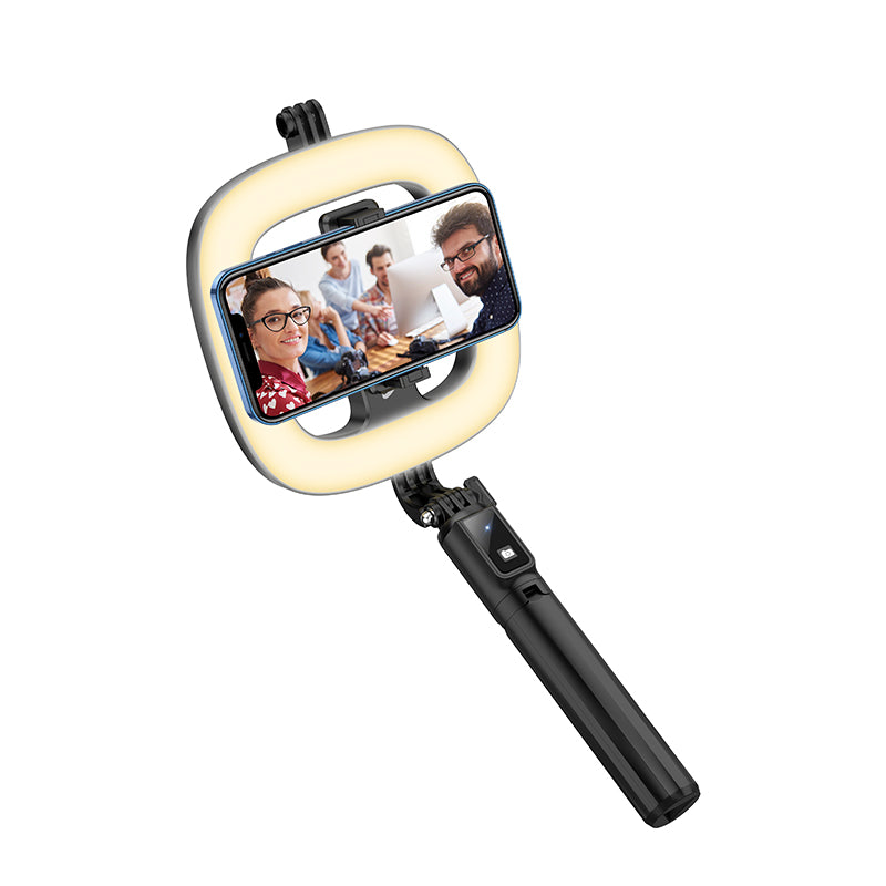 LV03 Plus Fill Light Live Streaming Stand Black Color - hocotech