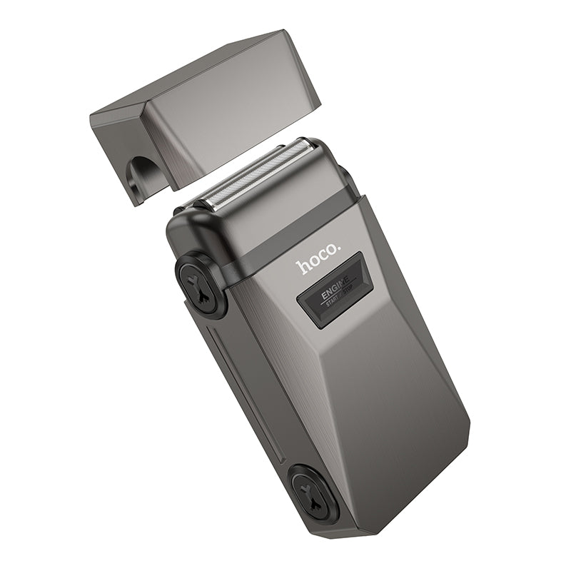 HP31 Zinc Alloy Waterproof Double-Razor Shaver (Silver, Metal Gray Color) - hocotech