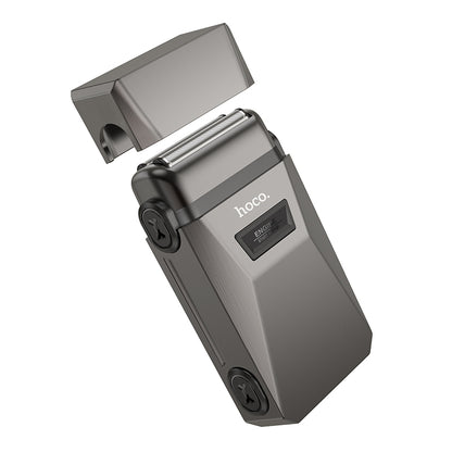 HP31 Zinc Alloy Waterproof Double-Razor Shaver (Silver, Metal Gray Color) - hocotech