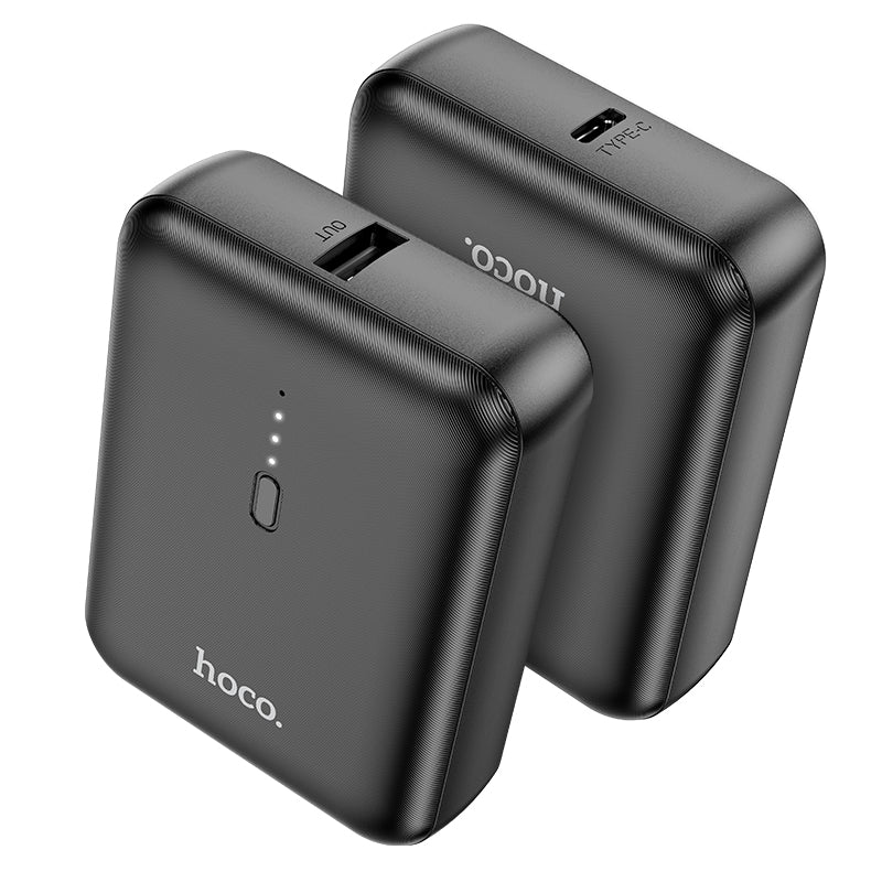 J96 Strider Mini Power Bank Typ-C Input Led Battery Indicator 5000mAh Black Color - hocotech