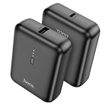 J96 Strider Mini Power Bank Typ-C Input Led Battery Indicator 5000mAh Black Color - hocotech