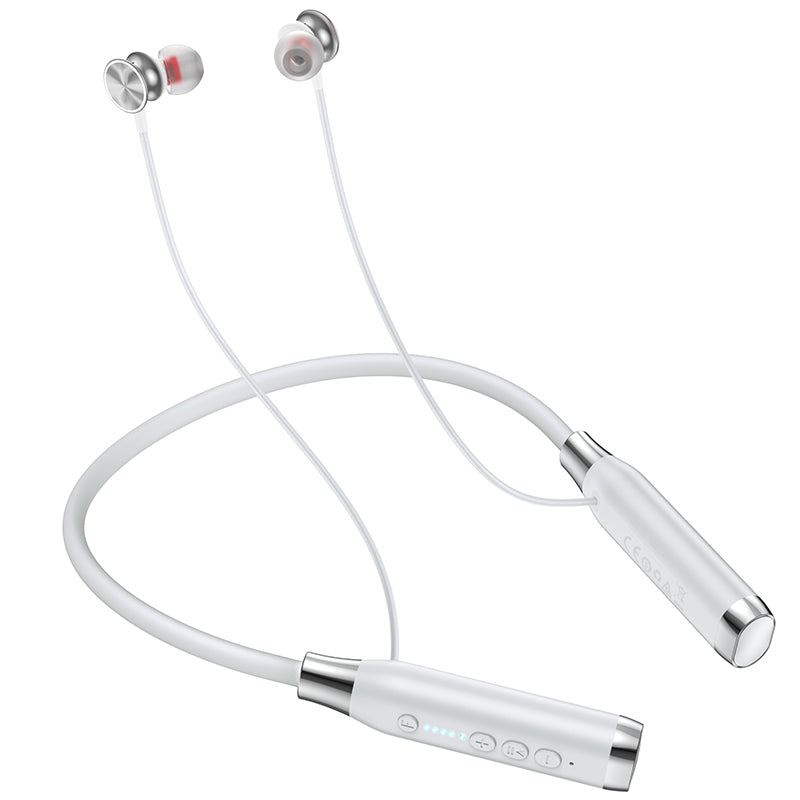 ES62 Pretty Neck-hang Bluetooth Earphones (Black, Silver Color) - hocotech