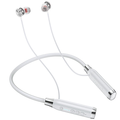 ES62 Pretty Neck-hang Bluetooth Earphones (Black, Silver Color) - hocotech