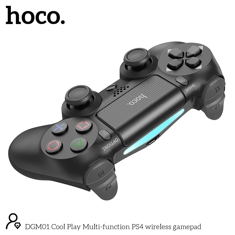 HOCO DGM01 Multifunctional PS4 Wireless Gamepad Black Color - hocotech