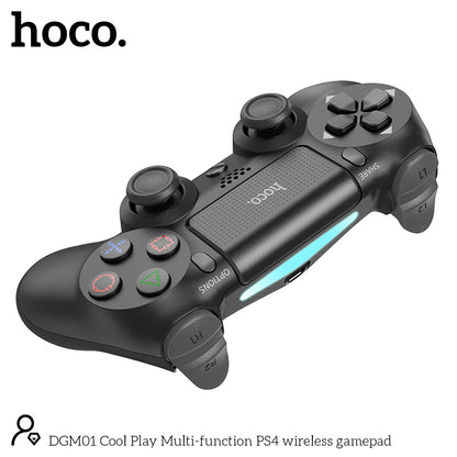 HOCO DGM01 Multifunctional PS4 Wireless Gamepad Black Color - hocotech