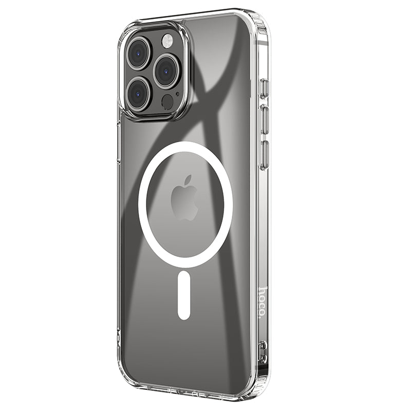 Magnetic Smart Phone Case Anti-Fall for iPhone 15 Pro Transparent - hocotech