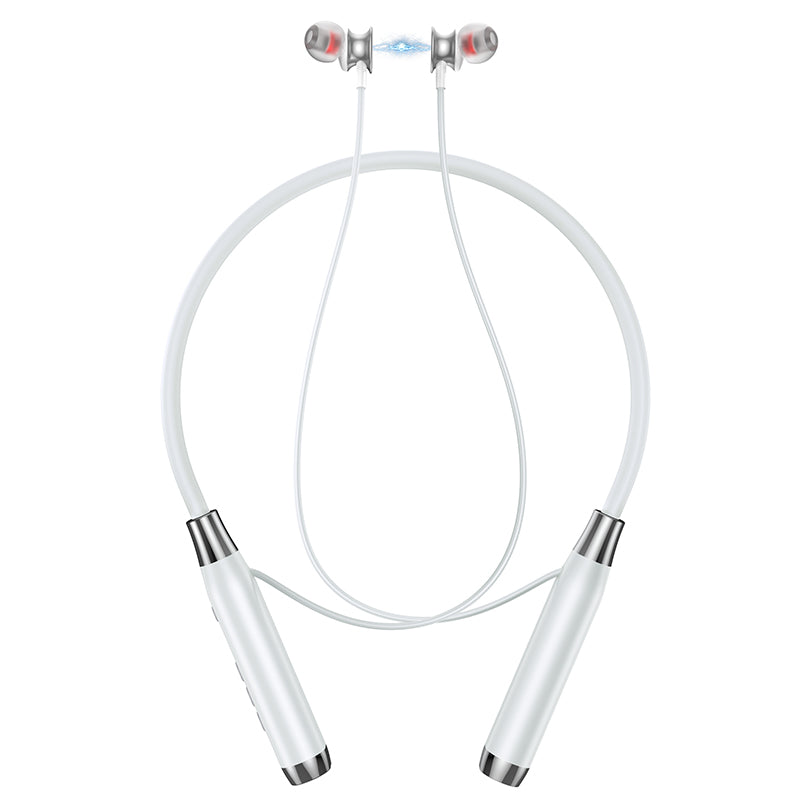 ES62 Pretty Neck-hang Bluetooth Earphones (Black, Silver Color) - hocotech
